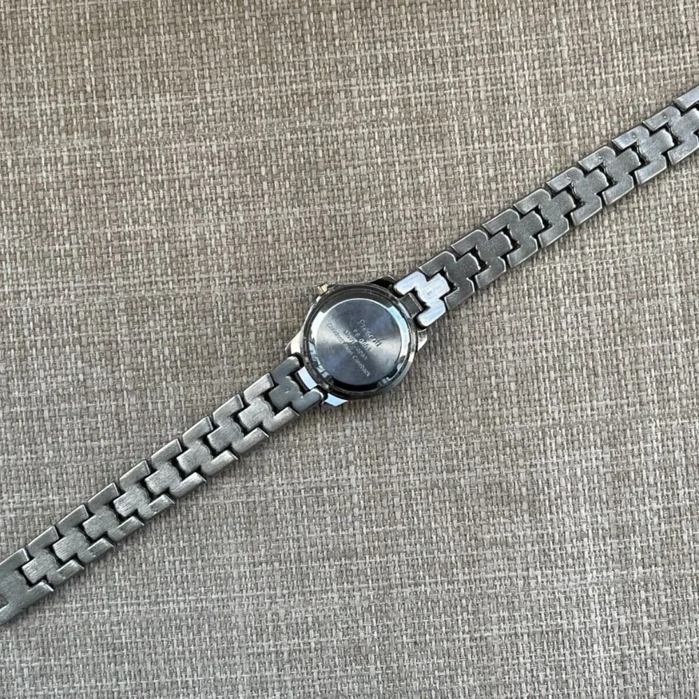 Prescot Ladies Wristwatch Silver/Gold Tone Blue Face Quartz Analog Japan Movt - Picture 7 of 11